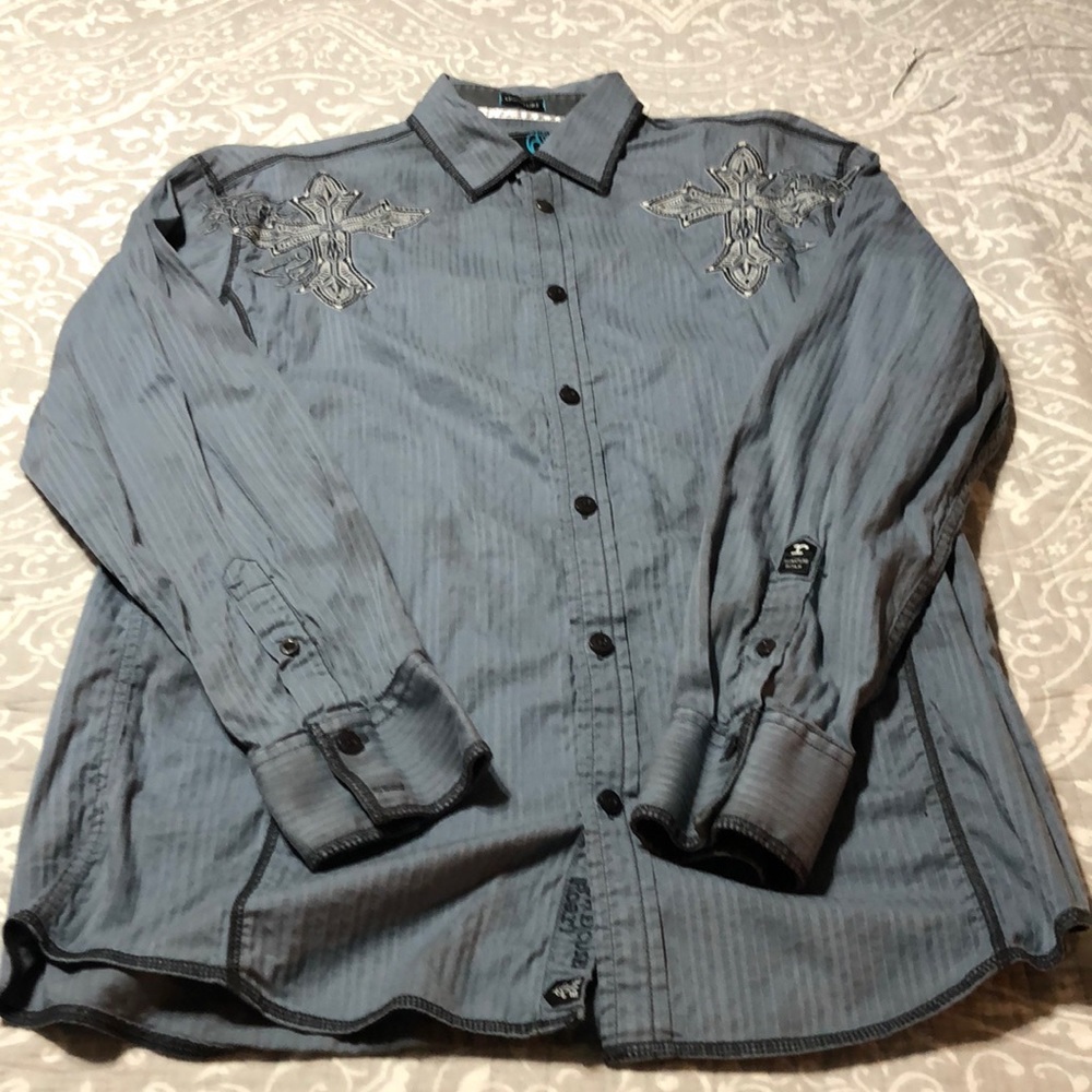 Roar signature casual button down shirt - Large